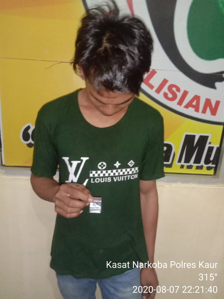 pengguna sabu dan barang bukti